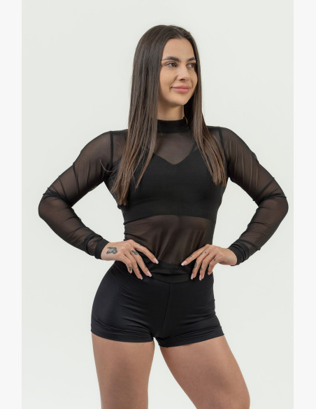 NEBBIA Women's high waisted compression shorts NEBBIA INTENSE Leg Day black