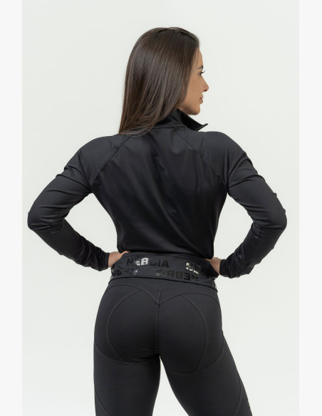 NEBBIA Women's zip-up hoodie NEBBIA INTENSE Warm-Up black