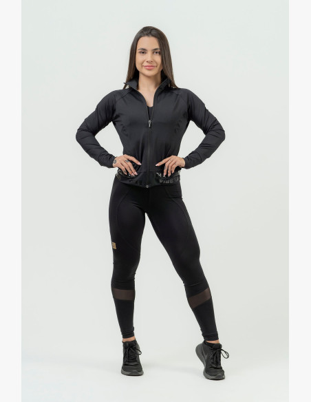 NEBBIA Women's zip-up hoodie NEBBIA INTENSE Warm-Up black