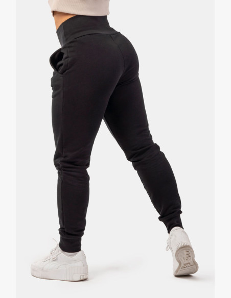 NEBBIA High waisted sweatpants "Feeling Good" black