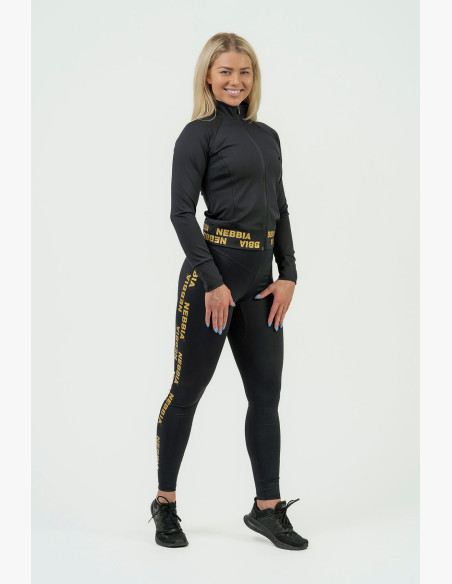 NEBBIA Women's zip-up hoodie NEBBIA INTENSE Warm-Up gold