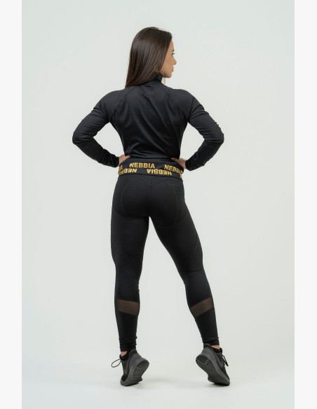 NEBBIA Women's zip-up hoodie NEBBIA INTENSE Warm-Up gold