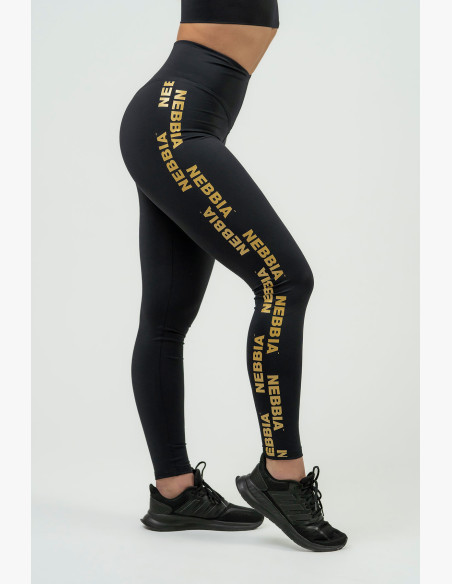 NEBBIA Women's high waisted leggings NEBBIA INTENSE Iconic gold