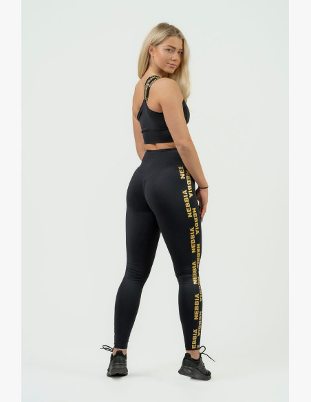 NEBBIA Women's high waisted leggings NEBBIA INTENSE Iconic gold
