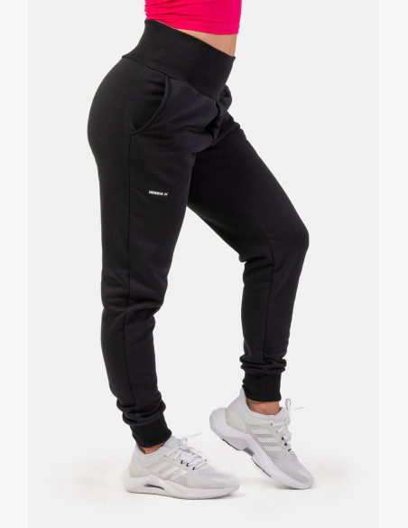 NEBBIA High waisted sweatpants "Feeling Good" black