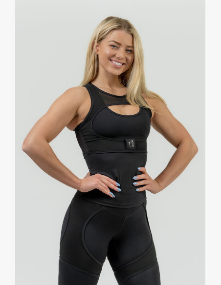 NEBBIA Women's compression tank top NEBBIA INTENSE Ultra black