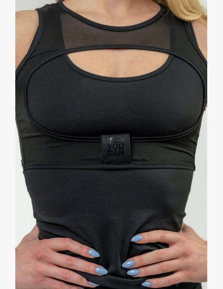 NEBBIA Women's compression tank top NEBBIA INTENSE Ultra black