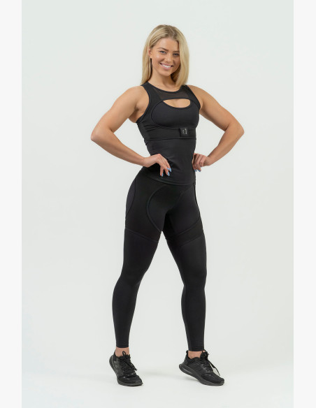 NEBBIA Women's compression tank top NEBBIA INTENSE Ultra black