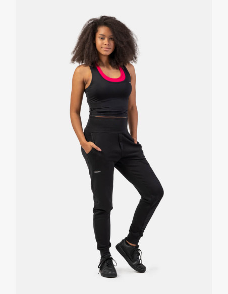 NEBBIA High waisted sweatpants "Feeling Good" black