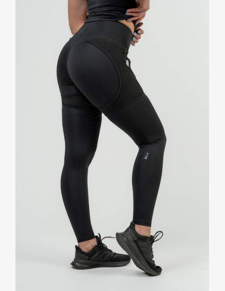 NEBBIA Women's sports leggings with mesh NEBBIA INTENSE Mesh black