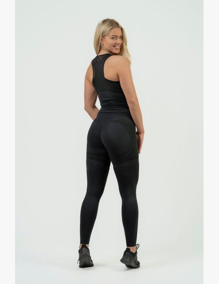 NEBBIA Women's sports leggings with mesh NEBBIA INTENSE Mesh black