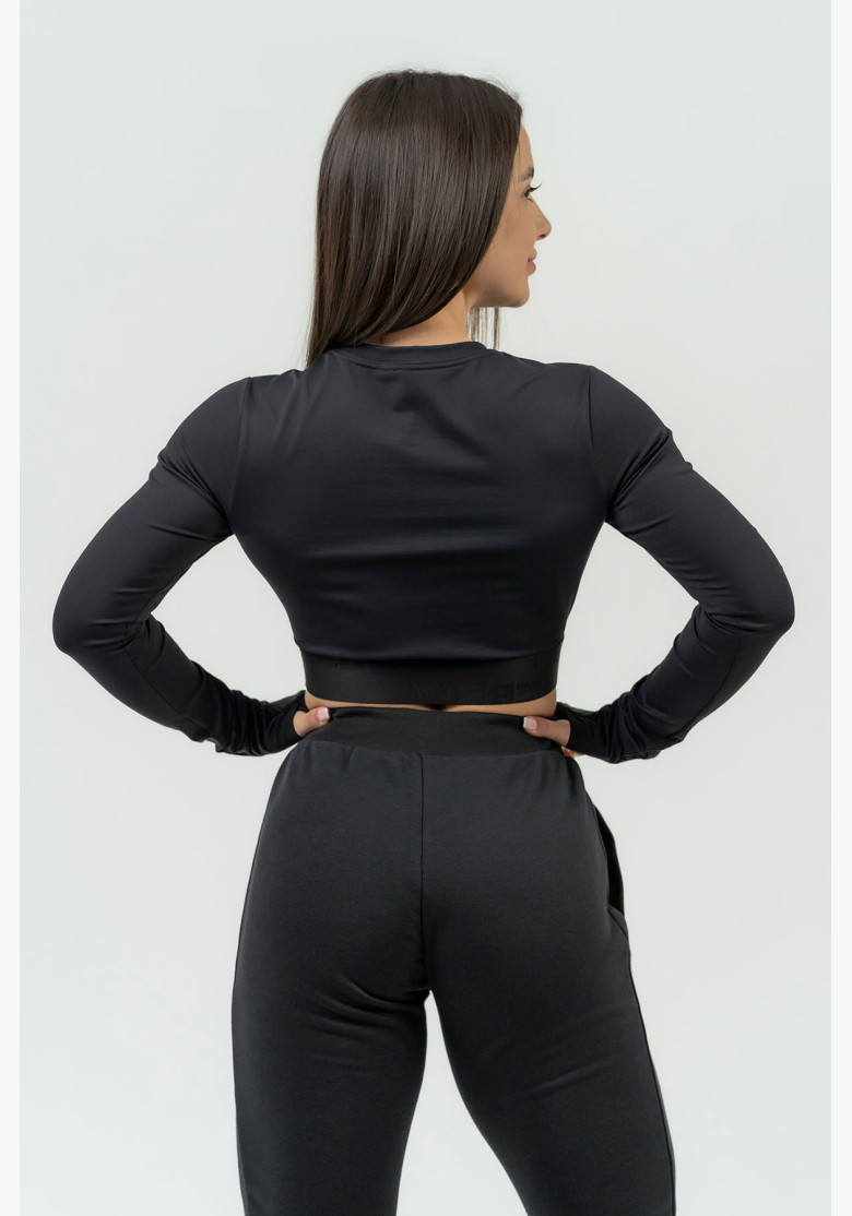 NEBBIA Women's crop top with long... NEBBIA Women's crop top with long...