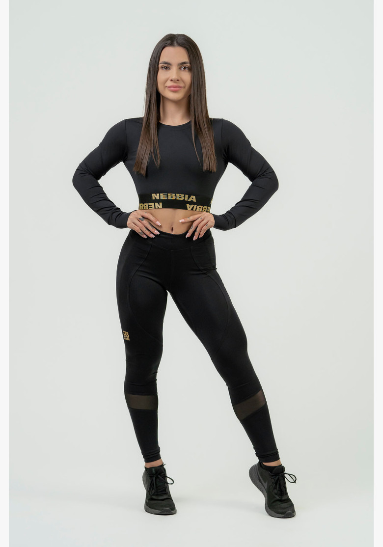 NEBBIA Women's crop top with long...