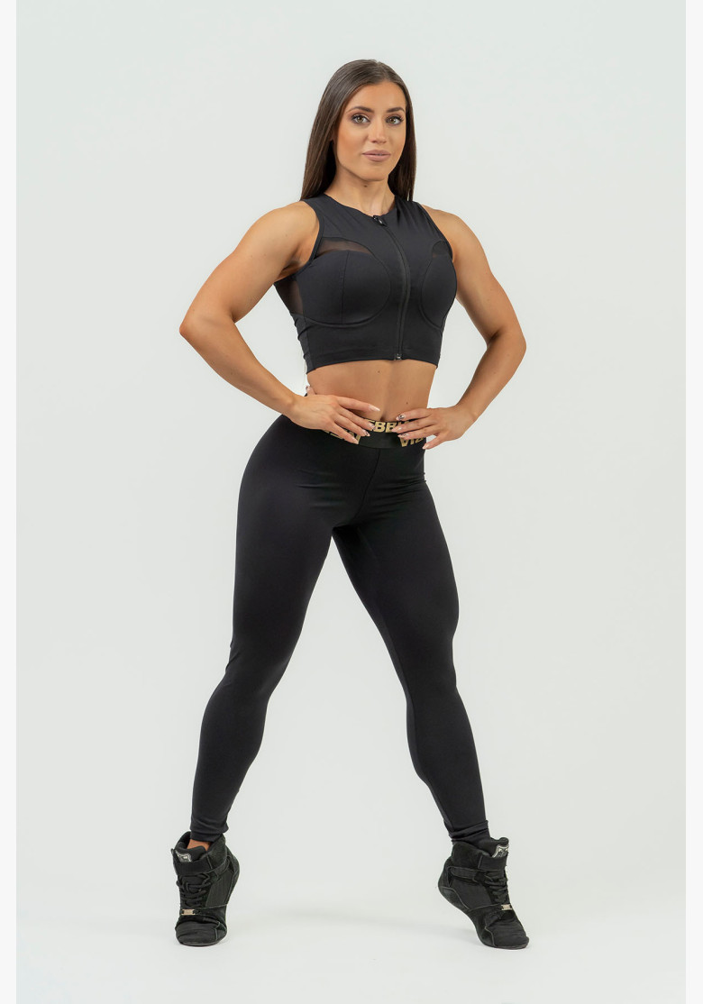 NEBBIA Women's crop top with high... NEBBIA Women's crop top with high...