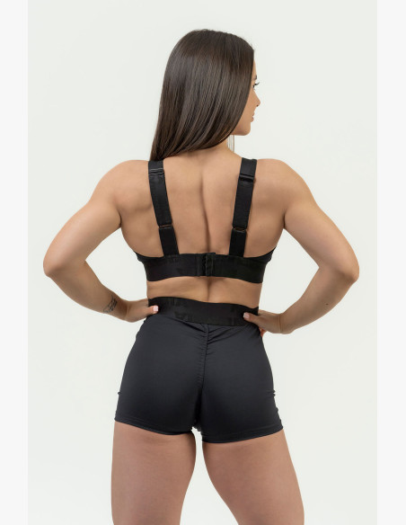 NEBBIA Women's reinforced sports bra NEBBIA INTENSE Iconic black