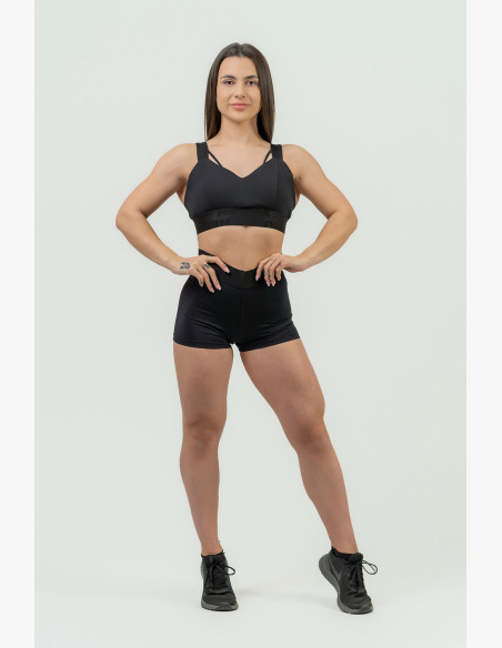 NEBBIA Women's reinforced sports bra NEBBIA INTENSE Iconic black