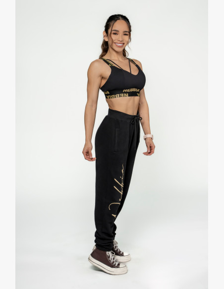 NEBBIA Women's reinforced sports bra NEBBIA INTENSE Iconic gold