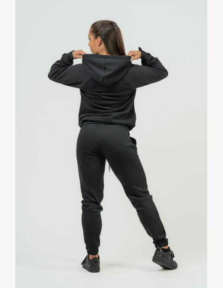 NEBBIA Women's sports hoodie NEBBIA INTENSE Signature black