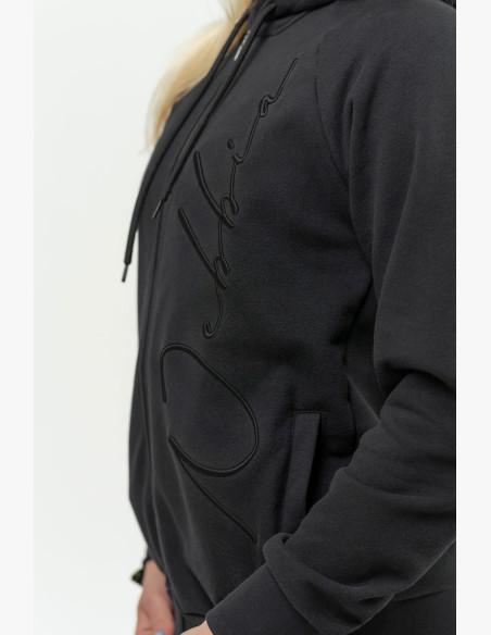NEBBIA Women's sports hoodie NEBBIA INTENSE Signature black