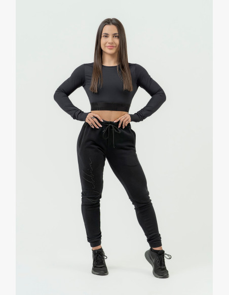 NEBBIA Women's loose-fitting sweatpants NEBBIA INTENSE Signature black