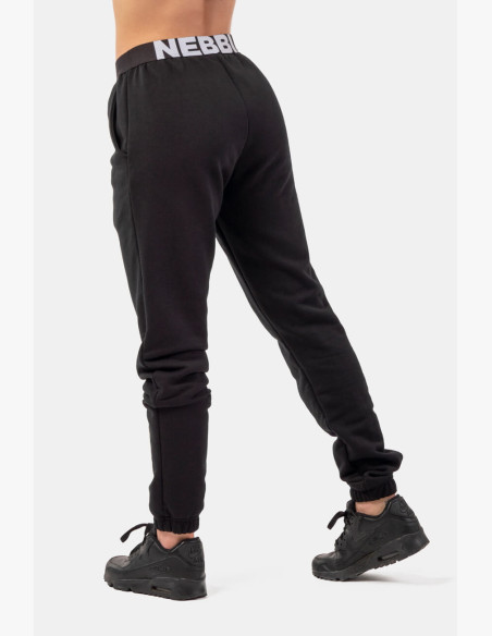NEBBIA Sweatpants Iconic with NEBBIA elastic waistband black