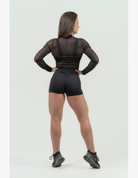 NEBBIA Women's long sleeve top NEBBIA INTENSE Sheer gold