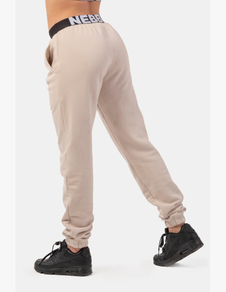 NEBBIA Sweatpants Iconic with NEBBIA elastic waistband beige