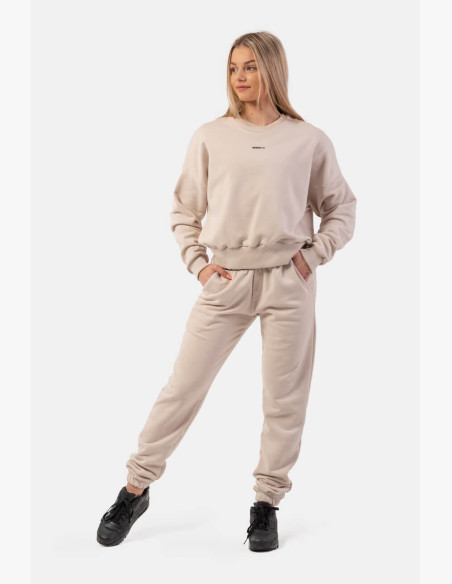 NEBBIA Sweatpants Iconic with NEBBIA elastic waistband beige
