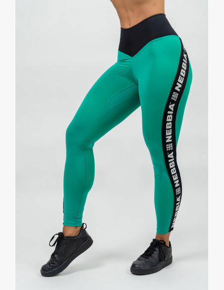 NEBBIA High waisted leggings ICONIC green