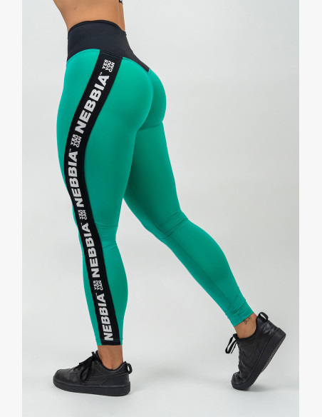 NEBBIA High waisted leggings ICONIC green