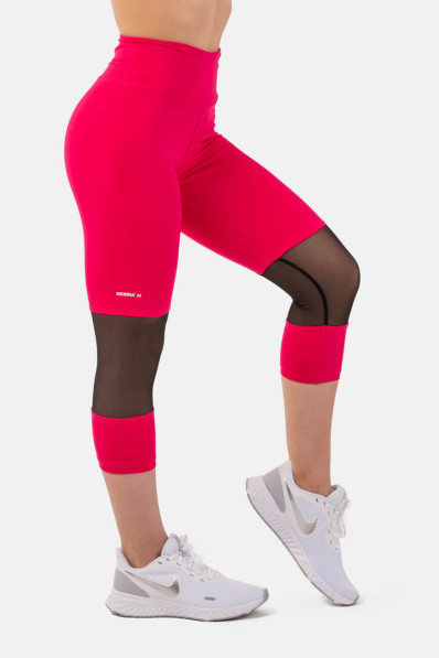 NEBBIA ¾ sports leggings with high waist pink