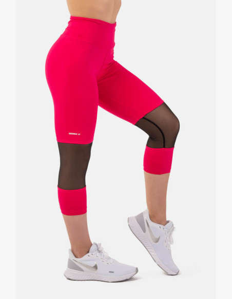 NEBBIA ¾ sports leggings with high waist pink