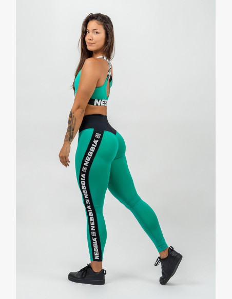 NEBBIA High waisted leggings ICONIC green