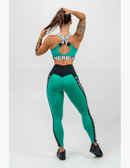 NEBBIA High waisted leggings ICONIC green