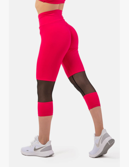 NEBBIA ¾ sports leggings with high waist pink