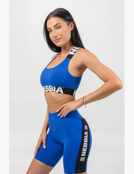 NEBBIA Sports bra with medium support ICONIC blue