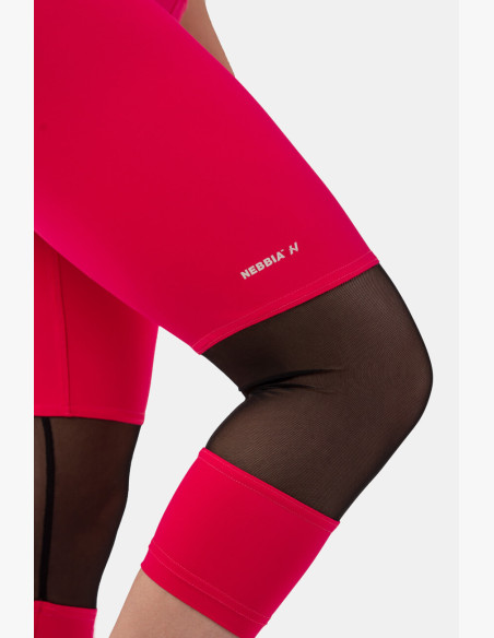 NEBBIA ¾ sports leggings with high waist pink