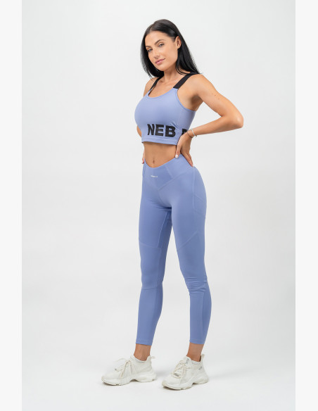 NEBBIA Reinforced bra with high support GYM TIME purple