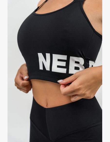 NEBBIA Reinforced bra with high support GYM TIME black