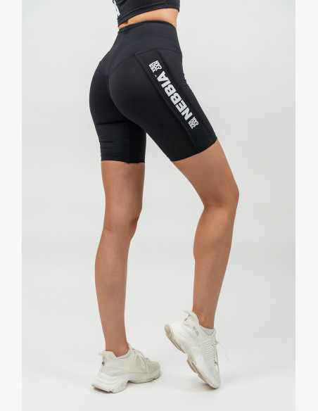 NEBBIA High waisted cycling shorts ICONIC black