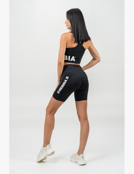 NEBBIA High waisted cycling shorts ICONIC black