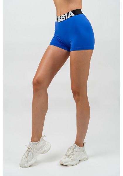 NEBBIA Fitness šortky s vysokým pásom GLUTE PUMP modrá