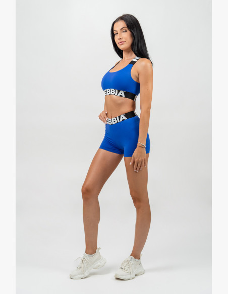 NEBBIA Fitness high waist shorts GLUTE PUMP blue