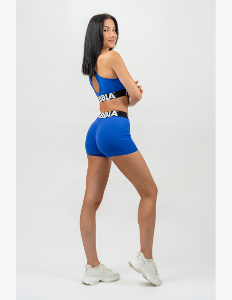 NEBBIA Fitness high waist shorts GLUTE PUMP blue