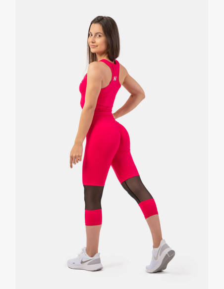 NEBBIA ¾ sports leggings with high waist pink