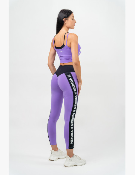 NEBBIA Double layer sports bra FLEX lilac