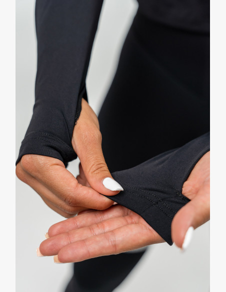 NEBBIA Black long sleeve top TRUE HERO