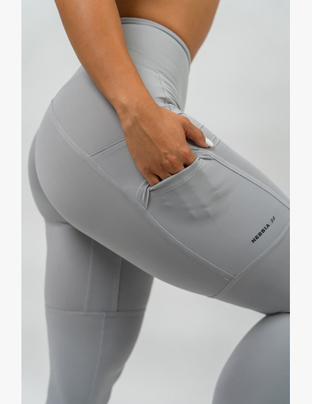 NEBBIA LEG DAY GOALS high waisted leggings grey