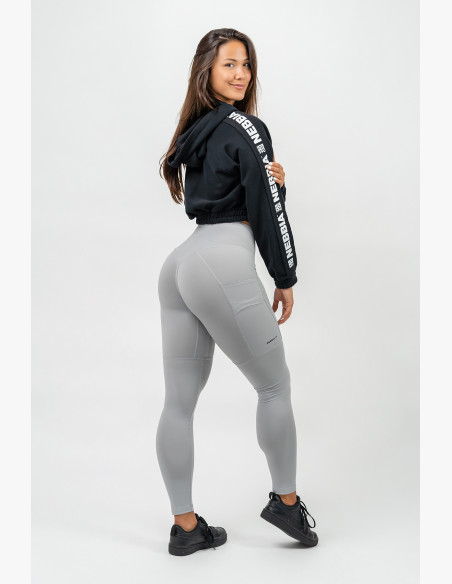 NEBBIA Crop hoodie ICONIC black