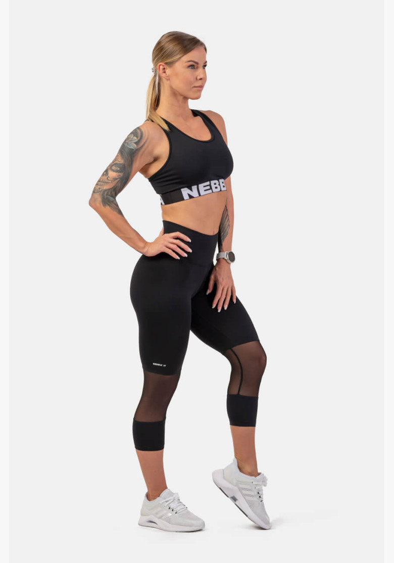 NEBBIA ¾ sports leggings with high...